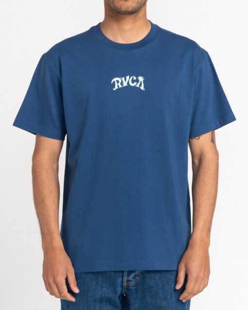 Camiseta RVCA Hombre manga corta DMOTE LOST ISLAND ROYAL (0528) Ref. C1SSSARVP2 azul isla