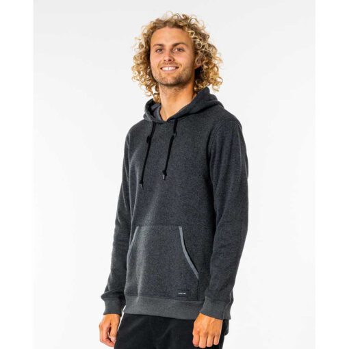 Sudadera suéter Hombre Rip Curl con capucha Crescent Black Marled Ref. CSWAE9 negra