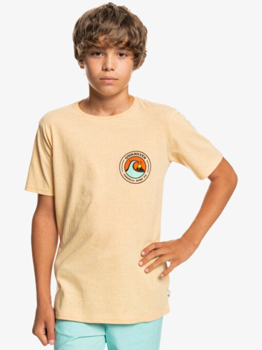 Camiseta QUIKSILVER manga corta niño surfera Closed Bubble Ref. EQBZT04440 (NEWH) NARANJA logo espalda