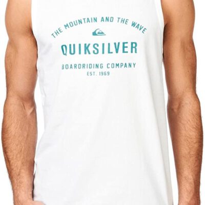 Camiseta QUIKSILVER surfera tirantes para hombre Organic singlet (wbb0) Ref. EQYZT00047 blanca logo pecho