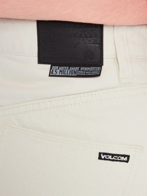 PANTALÓN VOLCOM Mujer Corte boyfriend pierna ancha WEELLOW DENIM - white Ref. B1932102_clo blanco roto