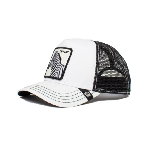 Gorra animales GOORIN BROS Ajustable y rejilla Trucker Horse EXTREME White -black zebra blanca