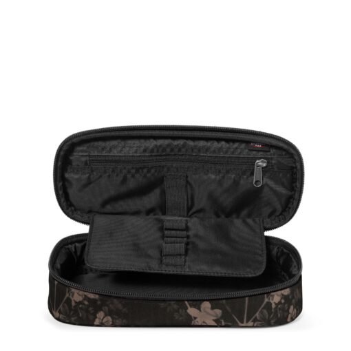 Estuche escolar Eastpak: PLUMIER OVAL SINGLE EK717O08 silky black -negro flores beige