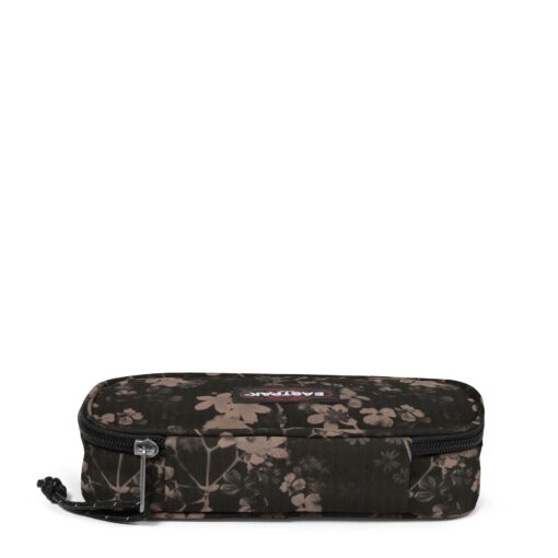 Estuche escolar Eastpak: PLUMIER OVAL SINGLE EK717O08 silky black -negro flores beige