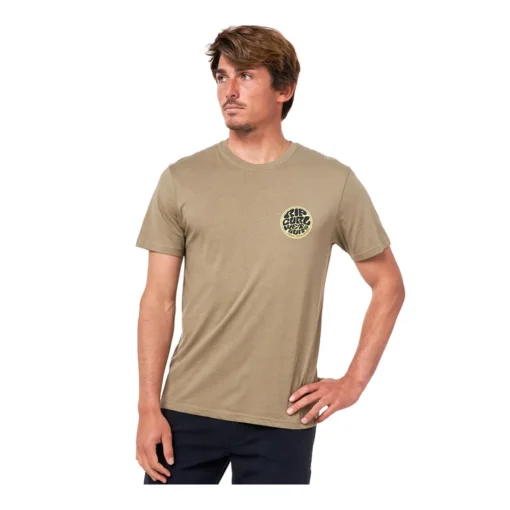 Camiseta RIP CURL hombre manga corta surfera PASSAGE SS TEE ref-01VMTE washed moss-khaki