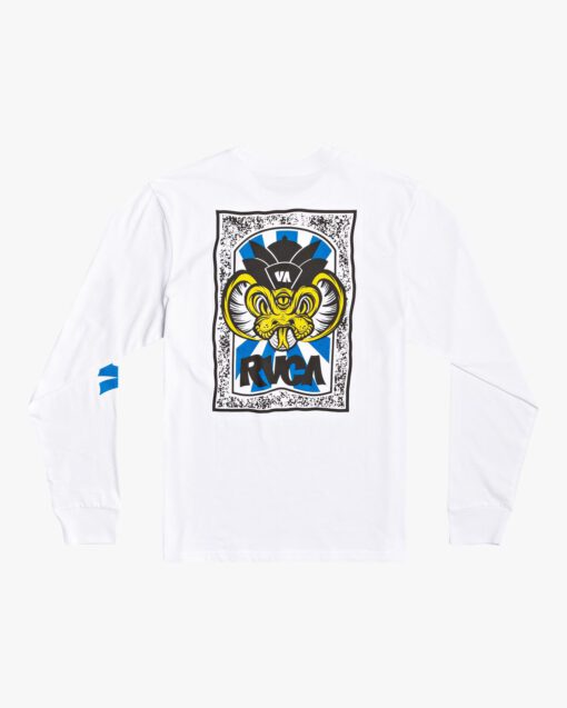 Camiseta RVCA Hombre manga larga Roberto Rodriguez Redondo WHITE Ref. U1LSRK RVF0 blanca y azul