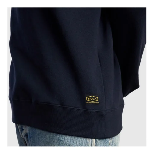 Sudadera RVCA cuello redondo hombre C1 CRRH RVP2 -DAY SHIFT FLEECE CRE color NEW NAVY -azul marino