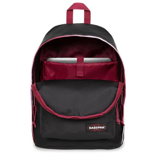 MOCHILA EASTPAK Out Of Office 27 litros con bolsillo ordenador EK7674A9 KONTRASTG negro-rojo