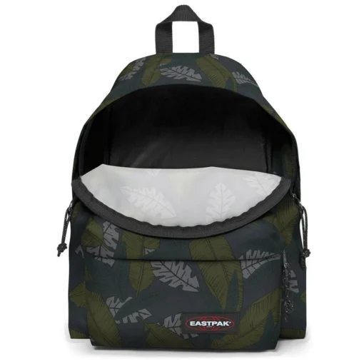 MOCHILA EASTPAK Padded Pak'r® 24 litros EK620K80 BRIZE FOREST gris oscuro con hojas verdes