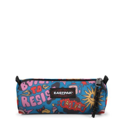 Estuche Eastpak escolar: Benchmark SINGLE EK3727D7 Doodle blue azul con dibujos