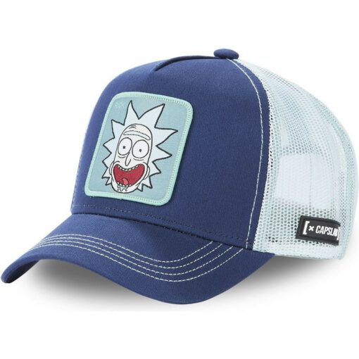 Gorra CAPSLAB rejilla y ajustable Trucker Rick Sanchez REM SAN2 Rick y Morty azul marino