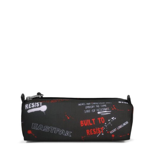 Estuche Eastpak escolar: Benchmark SINGLE EK3722E7 TAGS BLACK-Negro con estampado rojo