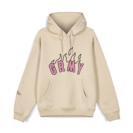 SUDADERA GRIMEY CON CAPUCHA GCH573-FW23 MELTED STONE VINTAGE HOODIE - CREAM |Blanco roto