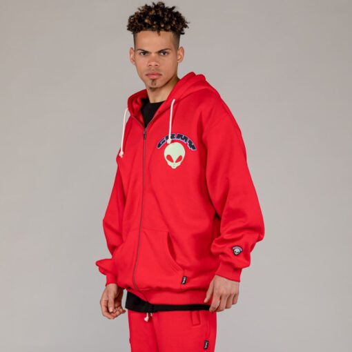 SUDADERA GRIMEY Con Capucha y cremallera GCH559 UFOLLOW RED | Spring 23-rojo intenso