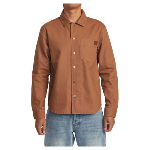 Camisa RVCA de Manga larga de lona para Hombre Chainmail -ref AVYJK00248 OVERSHIRT color camel