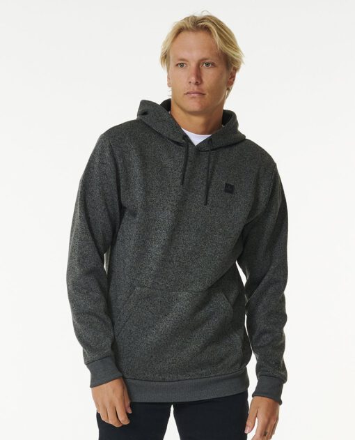 Suéter de hombre RIP CURL con capucha CSWAE9 ANTI SERIES CRESCENT HOOD black marled-gris oscuro