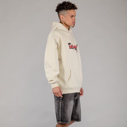 SUDADERA GRIMEY CON CAPUCHA GCH569 Spring 23 THE TOUGHEST vintage hoodie CREAM/blanco roto