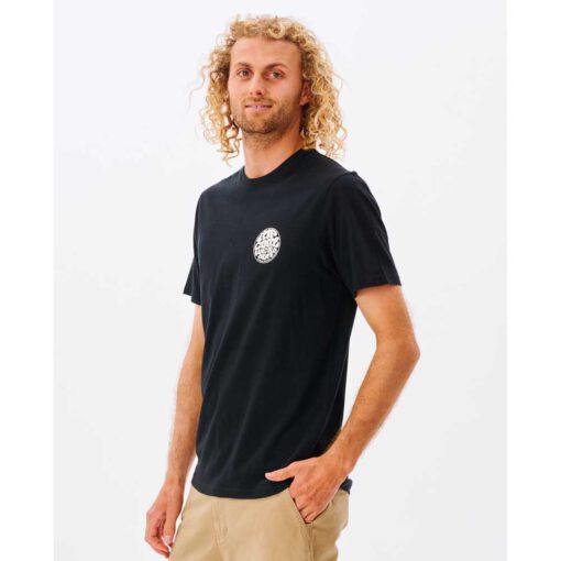 Camiseta Hombre RIP CURL manga corta ORIGINAL WETSUIT ICON TEE ref-0C8MTE BLACK-negra