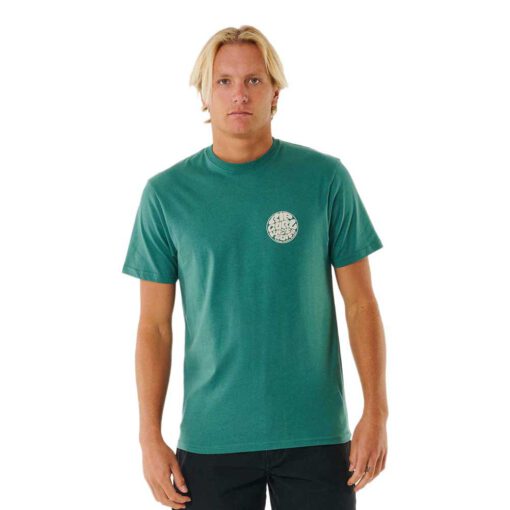 Camiseta Hombre RIP CURL manga corta ORIGINAL WETSUIT ICON TEE ref-0C8MTE WASHED GREEN-verde