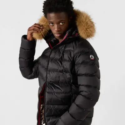 Chaqueta capucha Jott de plumas pato Hombre GRAN FRÍO PRESTIGE FW23MDOW30 999BLACK Justoverthetop NEGRA