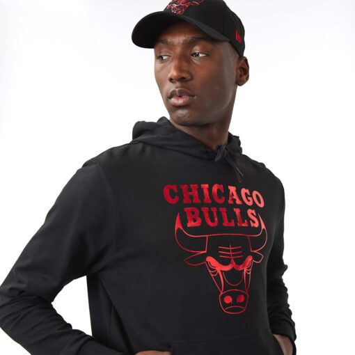 Sudadera con capucha New Era Chicago Bulls NBA Foil REF-60284704 Negro y dorado