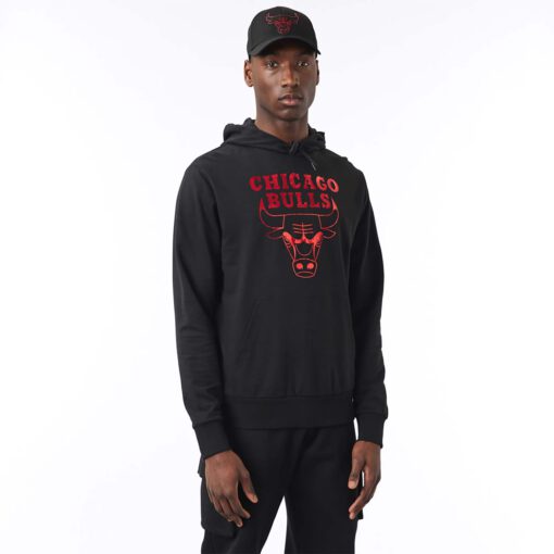 Sudadera con capucha New Era Chicago Bulls NBA Foil REF-60284704 Negro y dorado