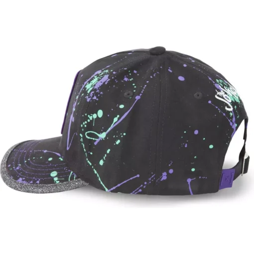 Gorra CAPSLAB curva negra y violeta ajustable Joker TAG JOK DC Comics