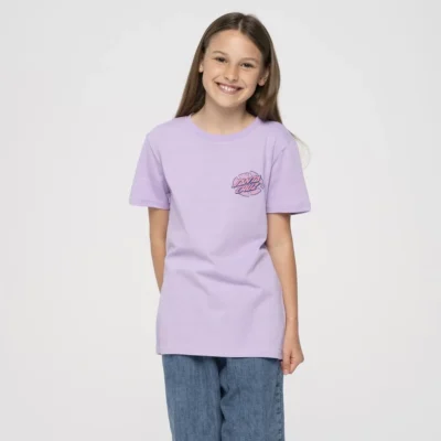 Camiseta SANTA CRUZ niña manga corta RIGID SCREAMING HAND T-SHIRT ref-SCA YTE 1340 Lavender-lila