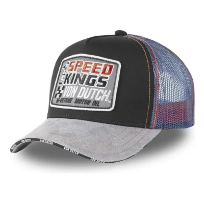 Gorra Von Dutch rejilla y ajustable SUPER SPEED KINGS ref-VD/o/CAS1/SPE negro y gris