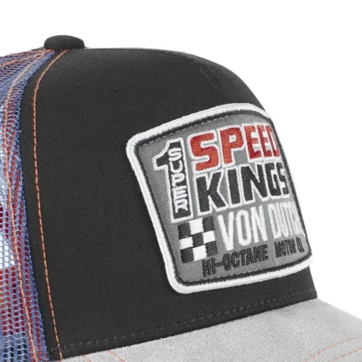 Gorra Von Dutch rejilla y ajustable SUPER SPEED KINGS ref-VD/o/CAS1/SPE negro y gris