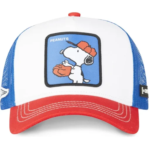 Gorra curva CAPSLAB rejilla y ajustable Trucker PEANUTS ref- cl/pea3/1/cas/va2 SNOOPY rojo blanco azul