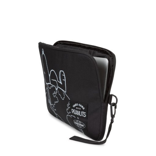 FUNDA EASTPAK PARA ORDENADOR BLANKET M EK000424701 PEANUTS PLACED-negro con dibujo Snoopy