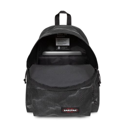 MOCHILA EASTPAK Day Pak'r 24l EK0A5BG43O0 REFLEKSDO negra con dibujo de olas 3d en gris