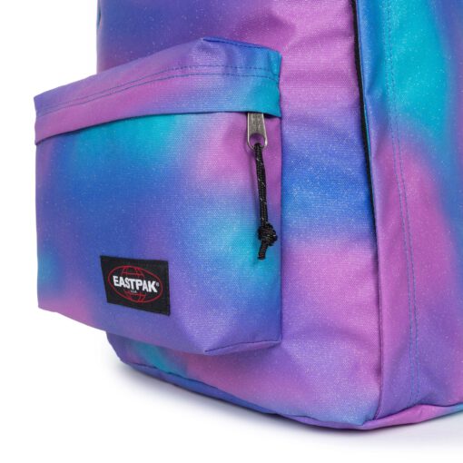 MOCHILA EASTPAK Out Of Office 27 litros con bolsillo para portátil EK7672Q2 SPARKLY BLUR-purpurina violeta y lila