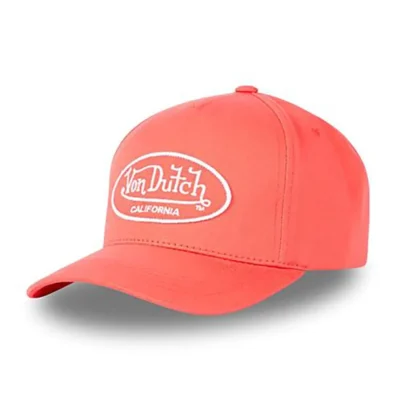 Gorra Von Dutch KUSTOM KULTURE rejilla y ajustable con impreso frontal ref-VD/0/CAS1/LOF/C4 naranja