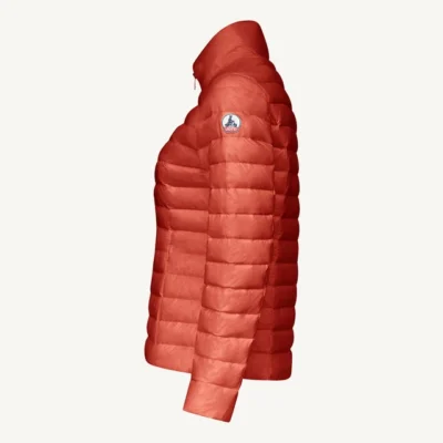 Chaqueta Jott de plumas pato sin capucha Mujer 30B INTENSE RUST CHA BASIC Justoverthetop Color TEJA