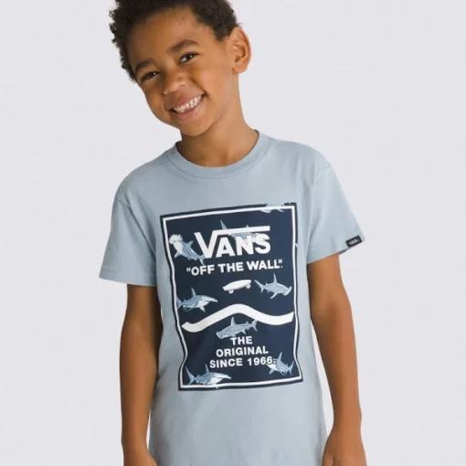 Camiseta VANS manga Corta niño Boys PRINT BOX Ref. V000AKDSB-dusty blue-azul