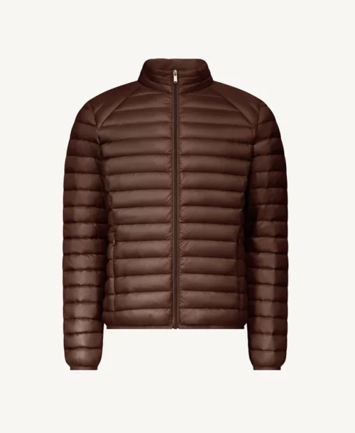 Chaqueta Jott de plumas pato Hombre sin capucha MAT 80H DARK CHOCOLATE PF22MDOW02 Color Marrón oscuro