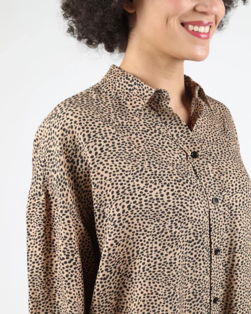 Camisa manga larga WEMOTO para mujer SAND Ref-242.316-822  leopardo marrón y negro