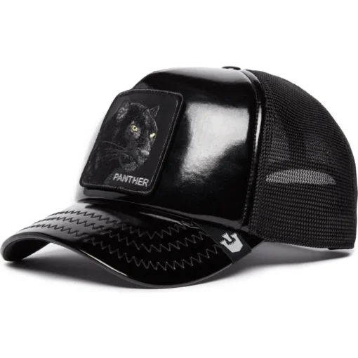 Gorra Animales GOORIN BROS Ajustable y rejilla TRUCKER 101-1585 OBSIDIAN PANTHER BLACK-Negro