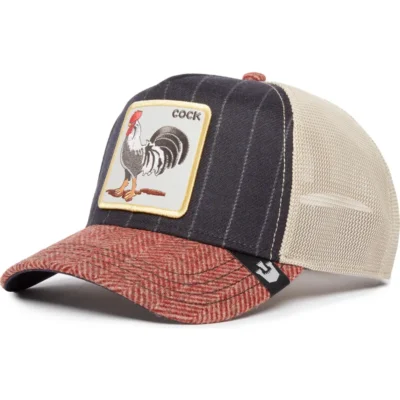 Gorra Animales GOORIN BROS Ajustable y rejilla TRUCKER 101-1486 Navy MOON ROOSTER gallo