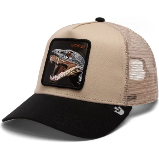 Gorra Animales GOORIN BROS Ajustable y rejilla TRUCKER 101-1759 ebony THE VICIOUS S -Serpiente