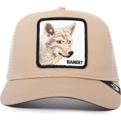 Gorra Animales GOORIN BROS Ajustable y rejilla TRUCKER 101-1756 THE BANDIT TAUPE-lobo