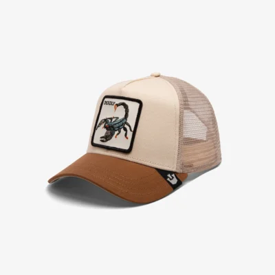 Gorra Animales GOORIN BROS Ajustable y rejilla TRUCKER 101-1687 THE DEADLIEST SCORPION beige