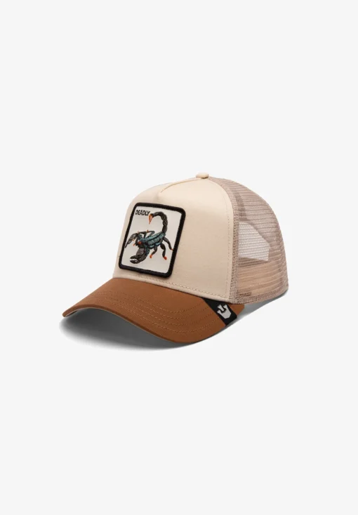 Gorra Animales GOORIN BROS Ajustable y rejilla TRUCKER 101-1687 THE DEADLIEST SCORPION beige