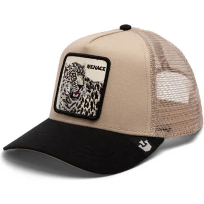 Gorra Animales GOORIN BROS Ajustable y rejilla TRUCKER 101-1979 THE SNOW LEOPARD taupe-Menace