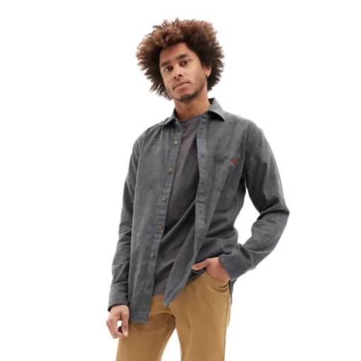 Camisa HYDROPONIC Manga larga Hombre MARINE REF-24520 anthacite flannel-gris oscuro