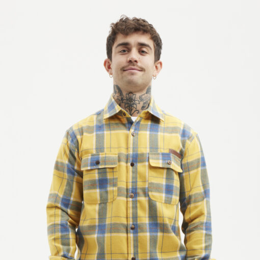 Camisa HYDROPONIC Manga larga Hombre ASTON SH ref-24524 Yellow check- cuadros amarillo