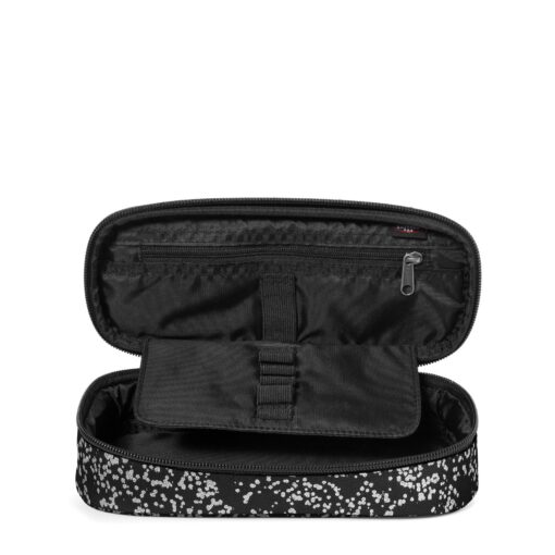 Estuche escolar Eastpak: PLUMIER OVAL SINGLE EK000717 2Q4 GLITSPLASH BLACK negro con puntitos plata