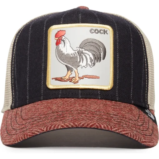 Gorra Animales GOORIN BROS Ajustable y rejilla TRUCKER 101-1486 Navy MOON ROOSTER gallo